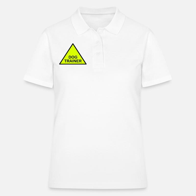 Dog Trainer attention triangle - Women's Polo Shirt - white
