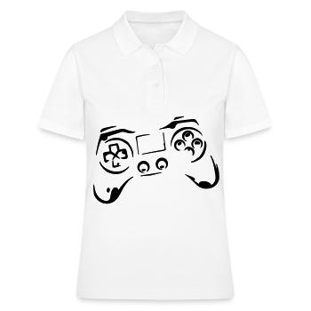 Game Over Zocker Shirt - Frauen Polo Shirt - Weiß - Vorne - Ailine (174cm)