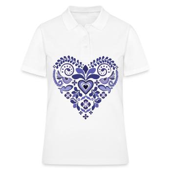 cœur - Polo Femme - blanc - Devant - Ailine (174cm)
