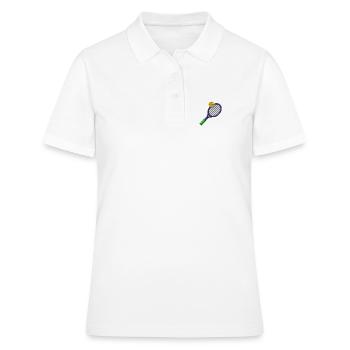Tennisschläger - Frauen Polo Shirt - Weiß - Vorne - Ailine (174cm)