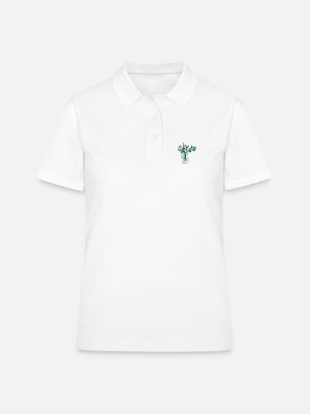 Flower vase - Frauen Polo Shirt - Weiß