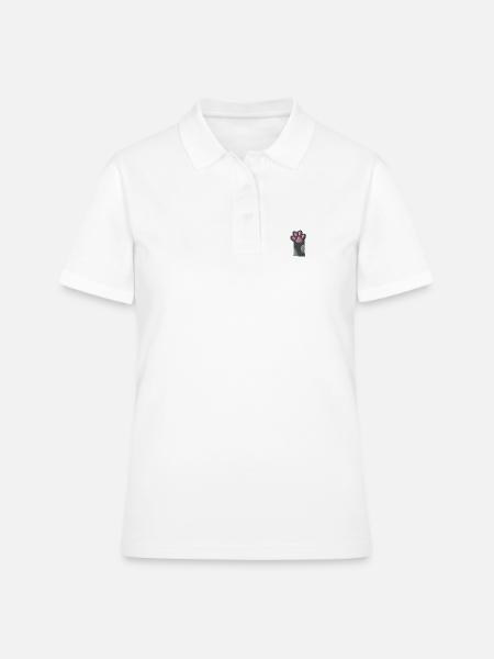 Katzenpfote - Frauen Polo Shirt - Weiß