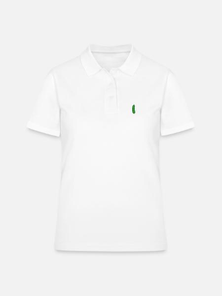 Gewürzgurke bestickt - Frauen Polo Shirt - Weiß
