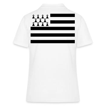 Gwenn Ha Du (Black) - Women's Polo Shirt - white - Back - Ailine (174cm)