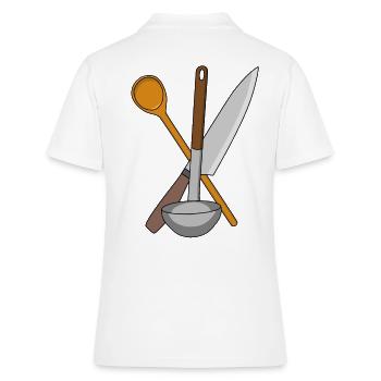 Couteau cuisinier Cuisine Cuisine Cuillerée à soupe - Polo Femme - blanc - Dos - Ailine (174cm)