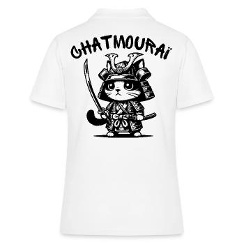 chat, chat mignon, chat doux - Polo Femme - blanc - Dos - Ailine (174cm)