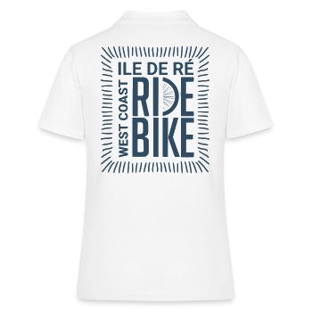 Vélo Côte Ouest Île de Ré - Polo Femme - blanc - Dos - Ailine (174cm)