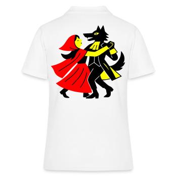 Walzer mit dem Wolf - Frauen Polo Shirt - Weiß - Hinten - Ailine (174cm)