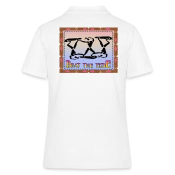 SHARKYS OLDHOUSE Vaincez la bataille des vagues de marée - Polo Femme - blanc - Dos - Ailine (174cm)