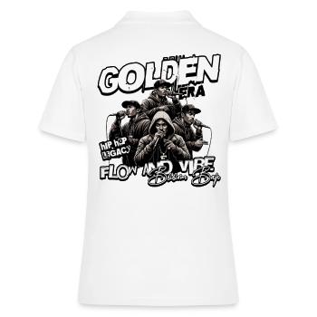 Âge d’or – Héritage du Hip-Hop Boom Bap Streetwear - Polo Femme - blanc - Dos - Ailine (174cm)