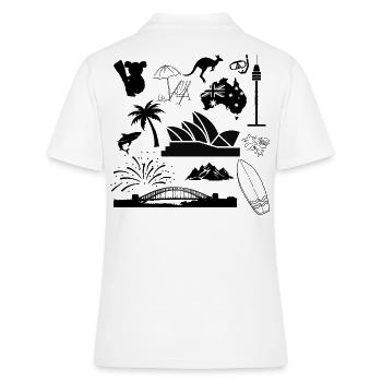 Sydney en symboles - Polo Femme - blanc - Dos - Ailine (174cm)