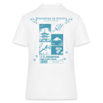 Kyoto Blütenzeit Zeitlose Blüte - Frauen Polo Shirt - Weiß - Hinten - Ailine (174cm)