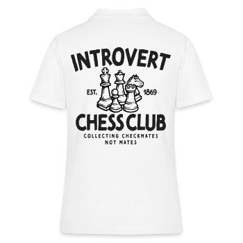 Stratégie d’échec et mat pour les Introvertis - Polo Femme - blanc - Dos - Ailine (174cm)