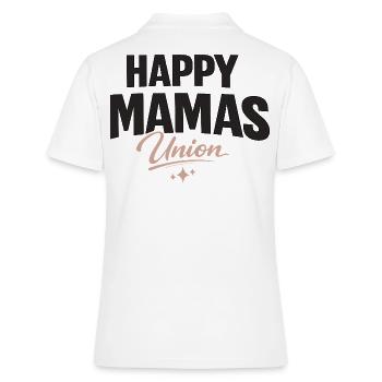 Happy Mamas Union lettering for strong moms - Women's Polo Shirt - white - Back - Ailine (174cm)
