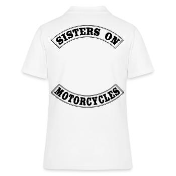 Sisters on Motorcycles Design Bikers - Women's Polo Shirt - white - Back - Ailine (174cm)