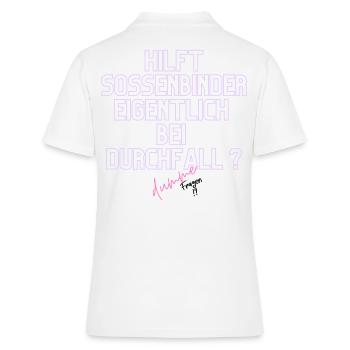Durchfall Humor Neontext - Frauen Polo Shirt - Weiß - Hinten - Ailine (174cm)
