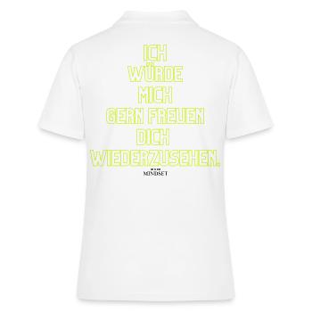 Ich Würde Mich Gern Freuen Wiedersehen - Frauen Polo Shirt - Weiß - Hinten - Ailine (174cm)