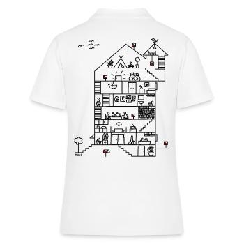 Orienteering [08] [orienteering] [PX] - Women's Polo Shirt - white - Back - Ailine (174cm)