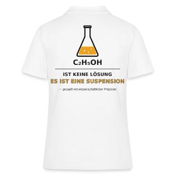Chemical Suspension Beer - Women's Polo Shirt - white - Back - Ailine (174cm)