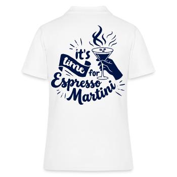 Espresso Martini Social Club - Frauen Polo Shirt - Weiß - Hinten - Ailine (174cm)