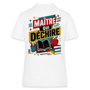 maitre qui dechire  - Polo Femme - blanc - Dos - Ailine (174cm)