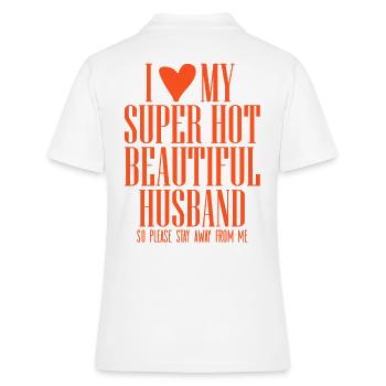 J’aime mon mari super sexy - Polo Femme - blanc - Dos - Ailine (174cm)