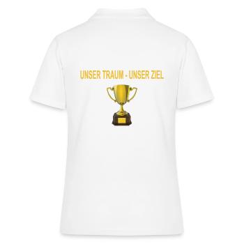 Pokal Design - Frauen Polo Shirt - Weiß - Hinten - Ailine (174cm)