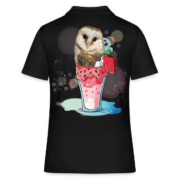 Owl - Women's Polo Shirt - black - Back - Ailine (174cm)