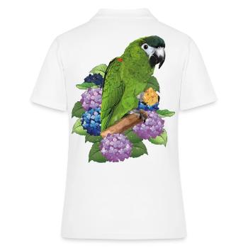 Noble ara - Frauen Polo Shirt - Weiß - Hinten - Ailine (174cm)