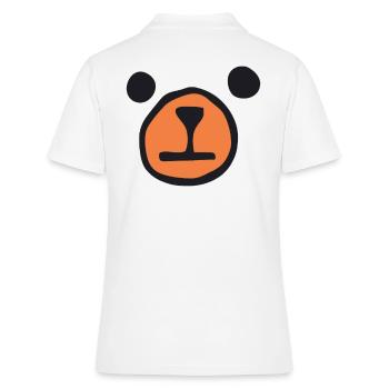Bären Gesicht - Bär - Frauen Polo Shirt - Weiß - Hinten - Ailine (174cm)