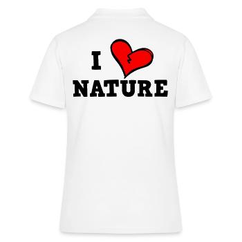 J’aime la nature - Polo Femme - blanc - Dos - Ailine (174cm)