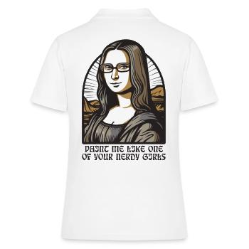 Le rat de bibliothèque ringard Lisa Mona - Polo Femme - blanc - Dos - Ailine (174cm)
