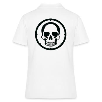Symbole tribal: Crâne simple - Polo Femme - blanc - Dos - Ailine (174cm)