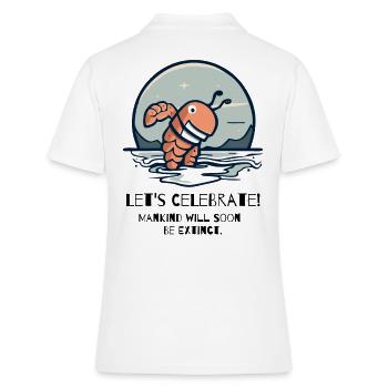 Célébrer les homards et l’humanité dans le contexte des changements climatiques - Polo Femme - blanc - Dos - Ailine (174cm)