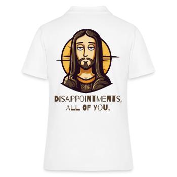 Déceptions, vous tous : un gars comme Jésus - Polo Femme - blanc - Dos - Ailine (174cm)