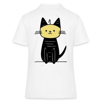 chat mignon - Polo Femme - blanc - Dos - Ailine (174cm)