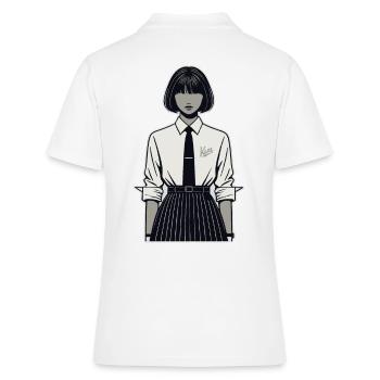 Japonaise en uniforme scolaire - Polo Femme - blanc - Dos - Ailine (174cm)