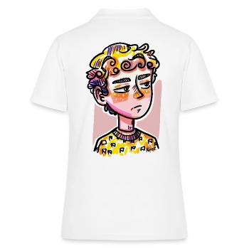 Garçon intelligent et intelligent - Polo Femme - blanc - Dos - Ailine (174cm)