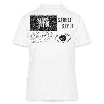 Streetwear Style Kollektion - Frauen Polo Shirt - Weiß - Hinten - Ailine (174cm)