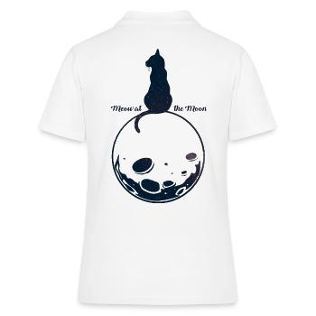 Chat noir - Polo Femme - blanc - Dos - Ailine (174cm)
