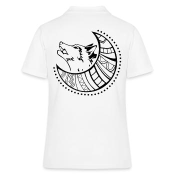 wolf - Women's Polo Shirt - white - Back - Ailine (174cm)