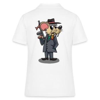 Mafia Maus Gangster Ratte Italien Maffia Drogen - Frauen Polo Shirt - Weiß - Hinten - Ailine (174cm)