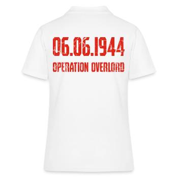 1944 Operation Overlord Alliierten D-Day - Frauen Polo Shirt - Weiß - Hinten - Ailine (174cm)