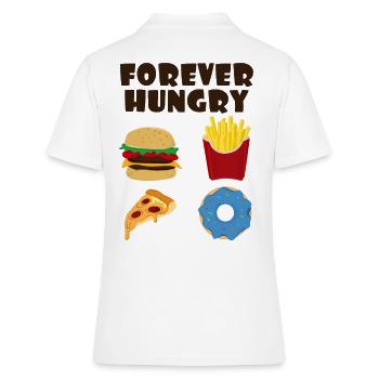Fast Food - Frauen Polo Shirt - Weiß - Hinten - Ailine (174cm)
