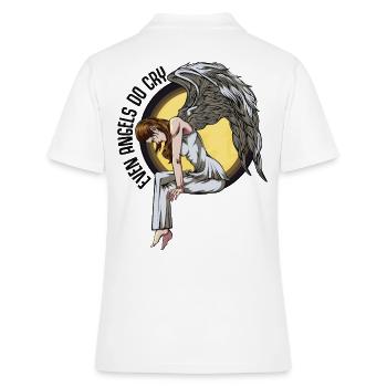 Weeping Angel Guardian Angel Angel Wings gift - Women's Polo Shirt - white - Back - Ailine (174cm)