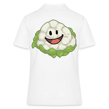 Blumenkohl Kohl Gemüse Veganer Gesund - Frauen Polo Shirt - Weiß - Hinten - Ailine (174cm)