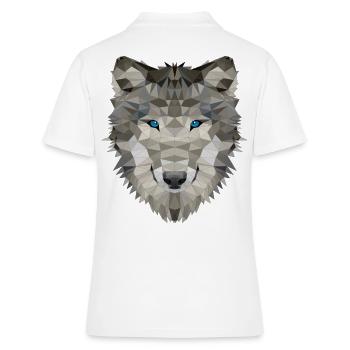 Polygon loup Loups Nature Sauvage Animaux animaux - Polo Femme - blanc - Dos - Ailine (174cm)