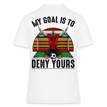 Cadeau de déclaration de paroles amusantes de football cool - Polo Femme - blanc - Dos - Ailine (174cm)