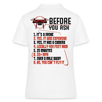 drones - Polo Femme - blanc - Dos - Ailine (174cm)