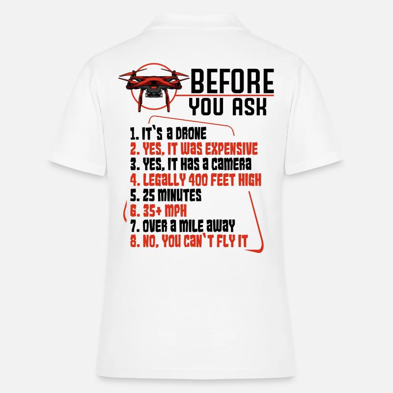 drones - Polo Femme - blanc